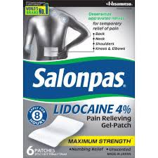 Salonpas, Lidocaine 4% Pain Relieving Gel-Patch